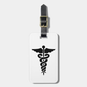 Medicinsk symbol Caduceus Bagagebricka