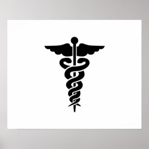 Medicinsk symbol Caduceus Poster