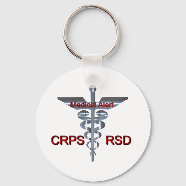 Medicinsk symbol - CRPS RSD Medicinsk varning Nyckelring (Framsida)