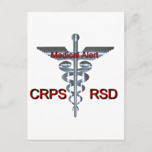Medicinsk symbol - CRPS RSD Medicinsk varning Vykort