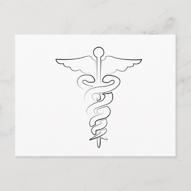 Medicinsk symbol vykort (Framsida)