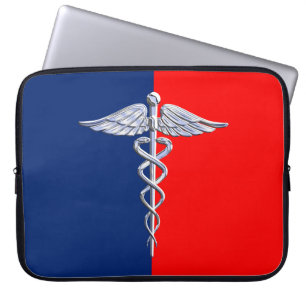 Medicinsk symbolliga för stilfull Caduceus Laptop Sleeve