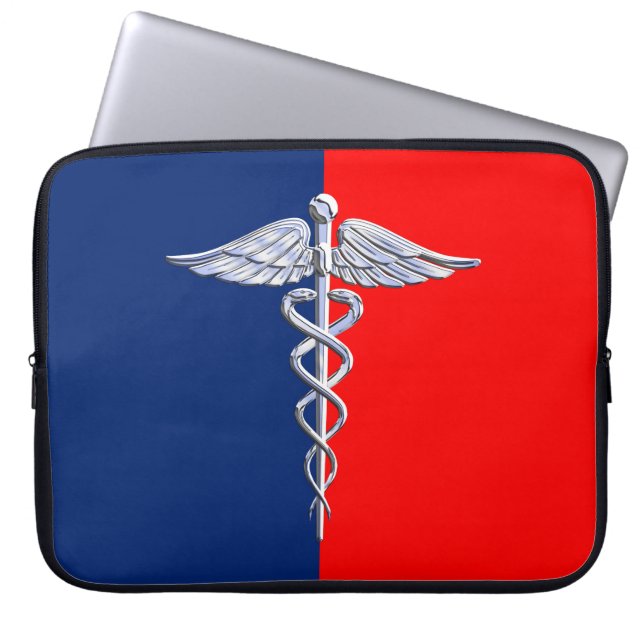 Medicinsk symbolliga för stilfull Caduceus Laptop Sleeve (Framsidan)