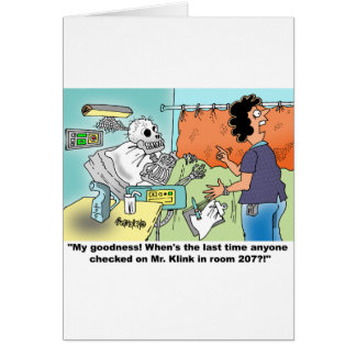 Medicinsk tecknadhumor hälsningskort