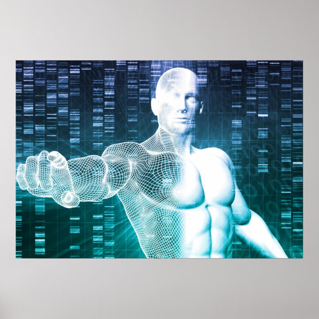 Medicinsk teknik med Scientist Ingenjör om DNA Poster (Framsidan)
