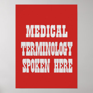 Medicinsk terminologi poster