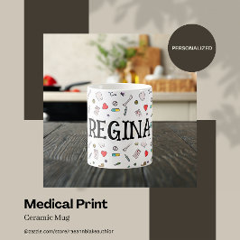 Medicinsk tryckt keramikkopp kaffemugg