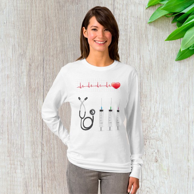 Medicinsk utrustning Hjärtfrekvens Sjukvård T Shirt (Skapare uppladdad)