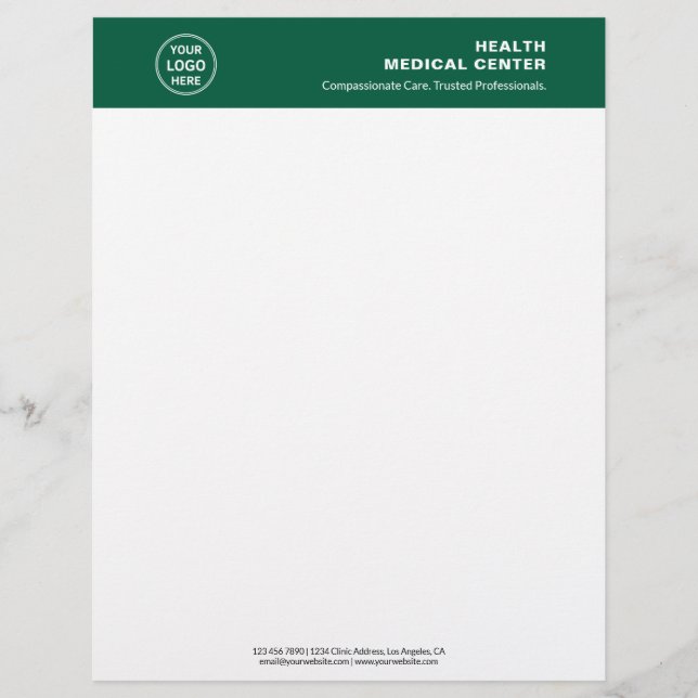 Medicinsk Vårdcentral Green Professional Brevhuvud (Framsida)