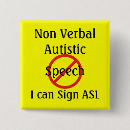 Medicinsk varning Verktyg icke-verbal autistisk Knapp