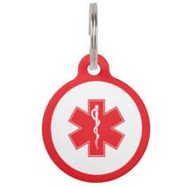 Medicinsk varningsetikett för husdjur djurbricka