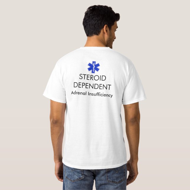 Medicinsk varningssignal: Adrenal insufficiens Tan T Shirt (Hel baksida)