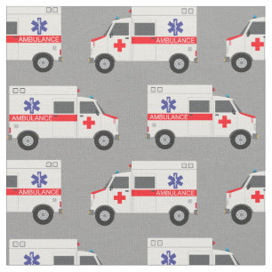 Medicinsk vävnad i läkare ambulans. Sjukhusbil Tyg