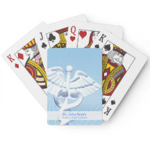 Medicinsk vit 3D Caduceus Blue Design