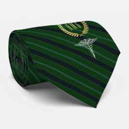 Medicinsk yrkesmässig Monogrammed grönt Slips