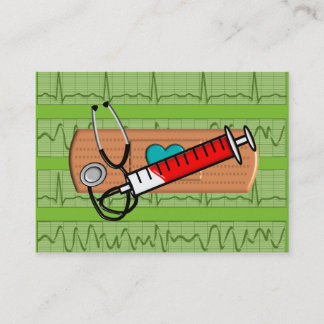 Medicinska Affärskort Big Bandaid Lime II Visitkort