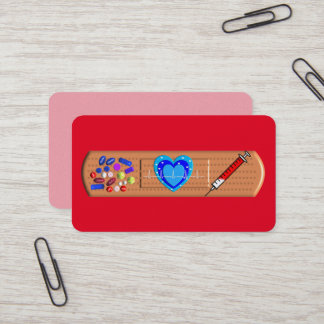 Medicinska Affärskort Big Bandaid Red Visitkort