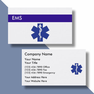 Medicinska Affärskort EMS Visitkort