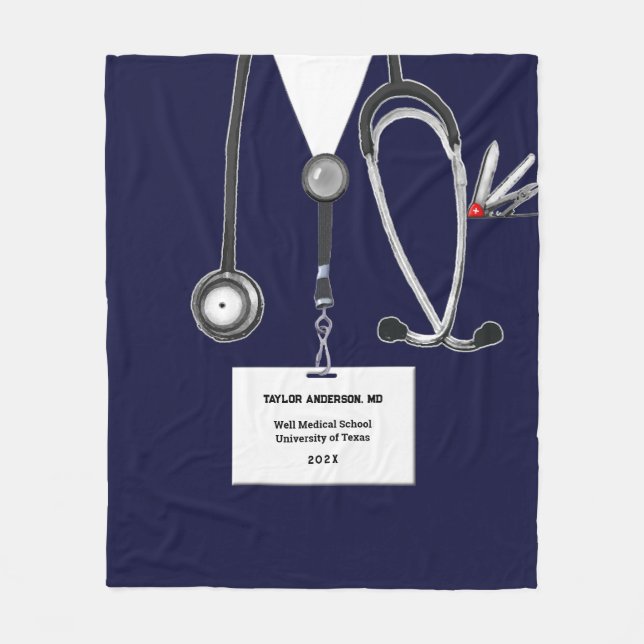 Medicinska Doktor Fleece Blanket (Framsidan)