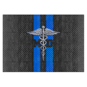 Medicinska Doktor MD Caduceus på kolfiber Stil