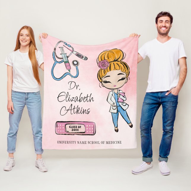 Medicinska Doktor Studenten Fleecefilt (På plats)