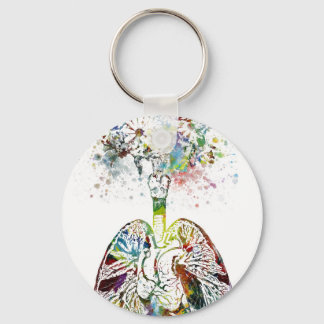 Medicinska gåvor Heart och Lungs Motif Nyckelring