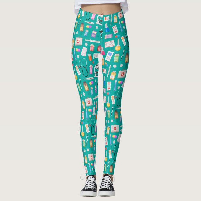 Medicinska Mönster Leggings (Framsida)