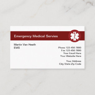 Medicinska nöd- visitkortar visitkort