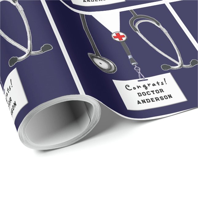 Medicinska Skolans Examen Inpackningspapper Presentpapper (Rullad Hörn)
