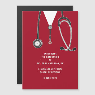 Medicinska Skolans Examen Meddelande  Magnetisk Inbjudningskort