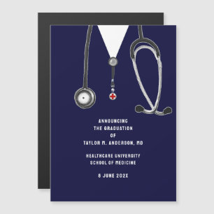 Medicinska skolans examensfirande  magnetisk inbjudningskort