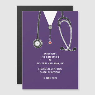 Medicinska Skolans Examenstillkännagivande  Magnetisk Inbjudningskort