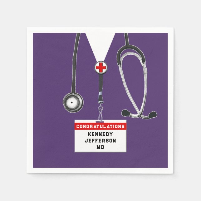 Medicinska Skolans Utexaminerings Servetter (Framsidan)