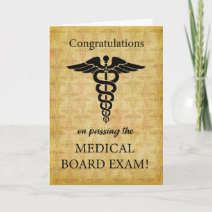 Medicinska styrelsens examen Caduceus-symbol Kort