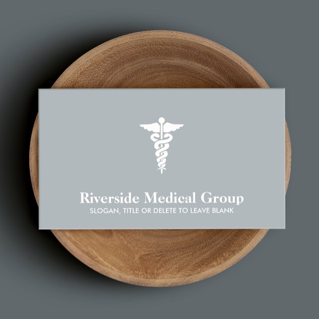 Medicinskt Akut Symbol Medicin och Grått Visitkort (Skapare uppladdad)