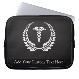 Medicinskt Caduceuslagrar Laptop Fodral