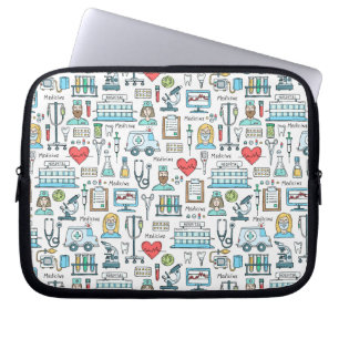 Medicinskt designmönster laptop fodral