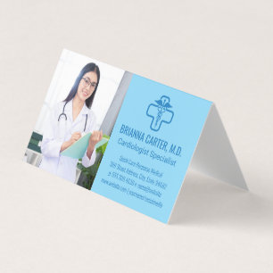 Medicinskt Doktor med Urklipp Sjukhusarbetare Kort