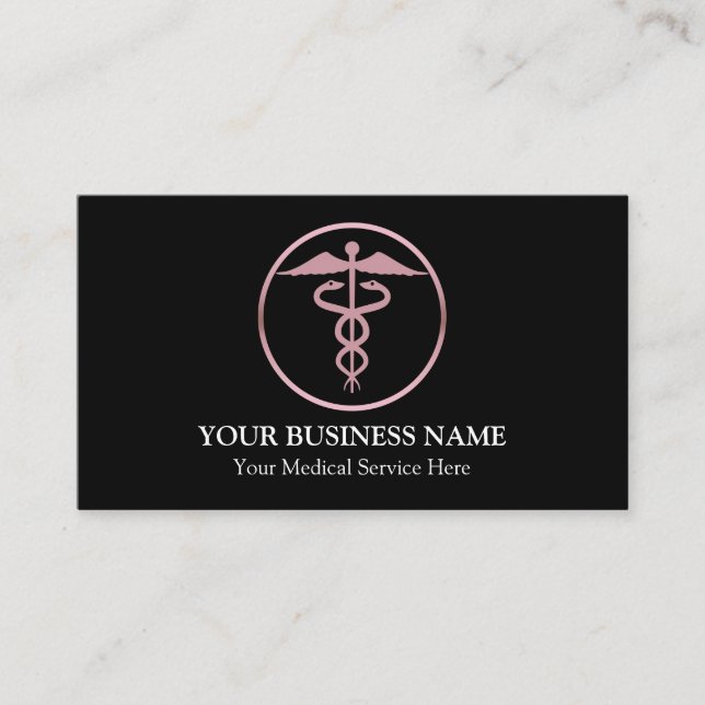 Medicinskt Kaducé-Symbol Visitkort (Framsida)