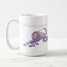 Medicinskt Reglerad Söt Rosa Pillerflaska Tjejig Kaffemugg