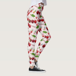 Medicinskt rödkörsbär och Rosa Pill Leggings