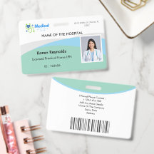 Medicinskt Sjukhus Sjuksköterska Foto-ID-kort med