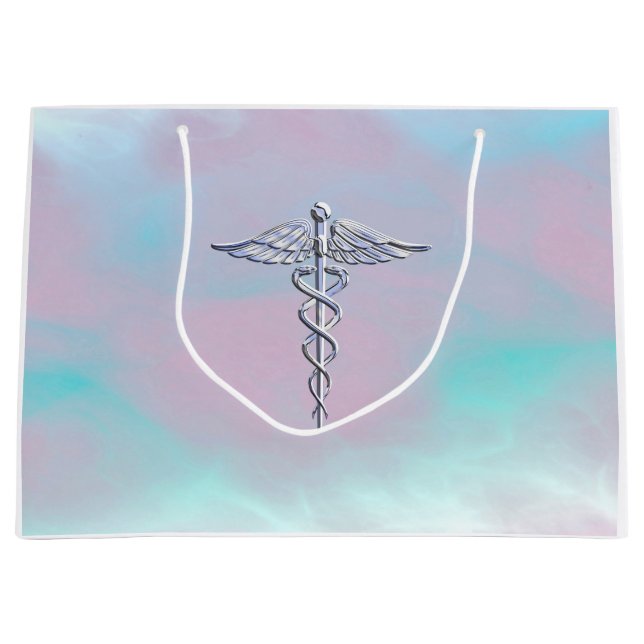Medicinskt symbol för Caduceus på morpärladekor (Framsidan)