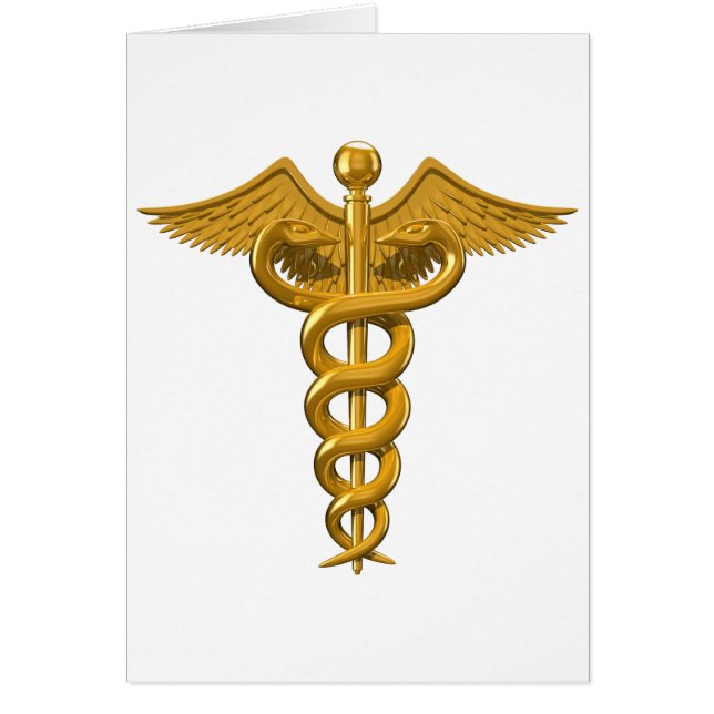 Medicinskt symbol hälsningskort (Framsidan)