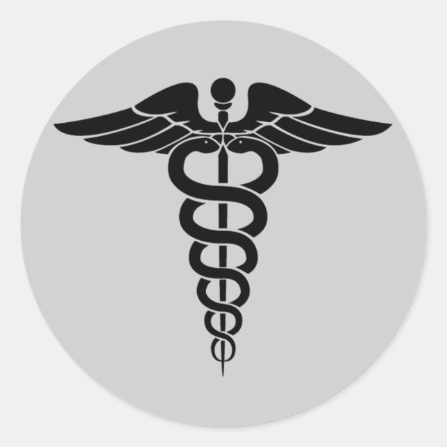 Medicinskt tecken runt klistermärke (Framsida)