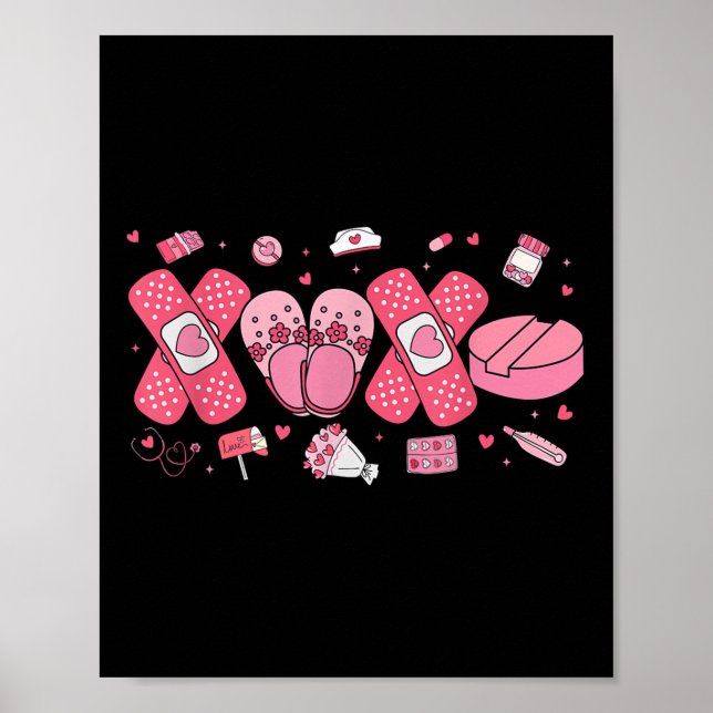 Medicinskt vårdat hjärtsjuke Valentine Poster (Framsidan)