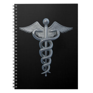 Medicinskt yrkesymbol anteckningsbok med spiral