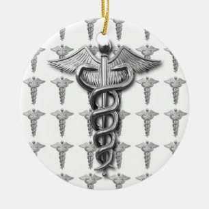 Medicinskt yrkesymbol julgransprydnad keramik