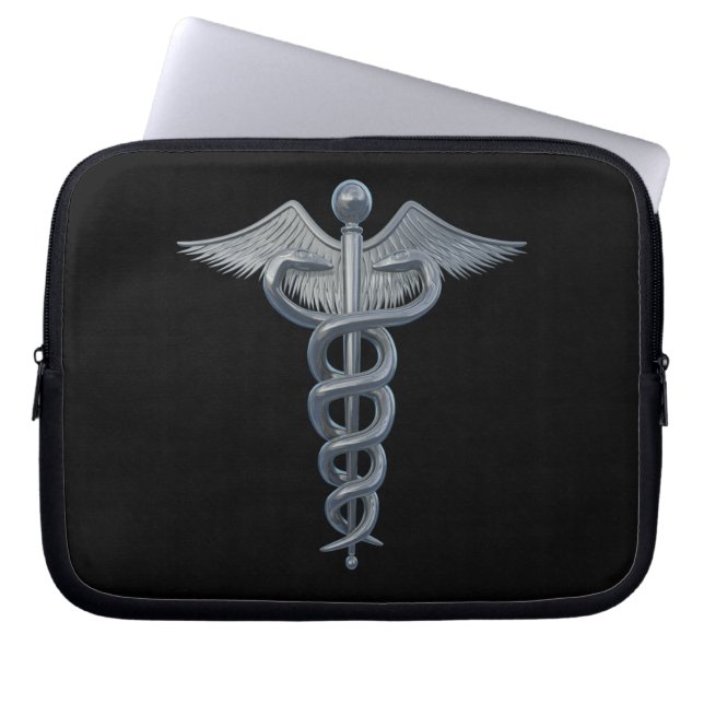 Medicinskt yrkesymbol laptop sleeve (Framsidan)