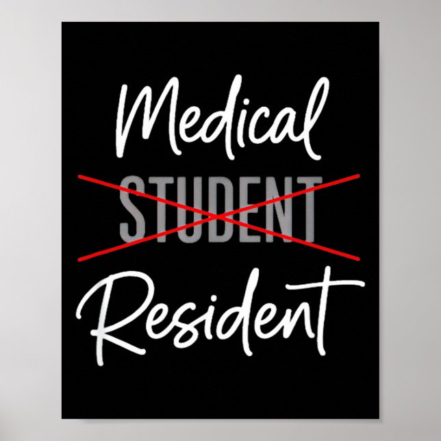 Medicinstudent till residentfirande poster (Framsidan)